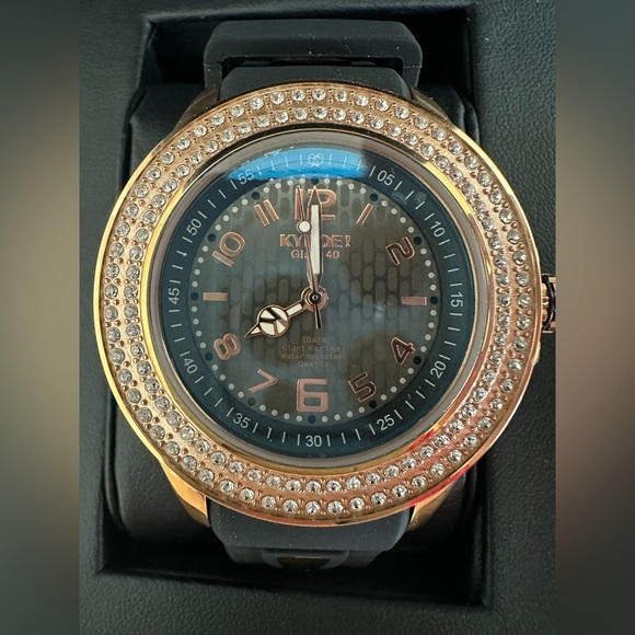 KYBOE! Women's Radiant Passion Swarovski Crystal Sport Watch 40mm Black - Picture 2 of 10